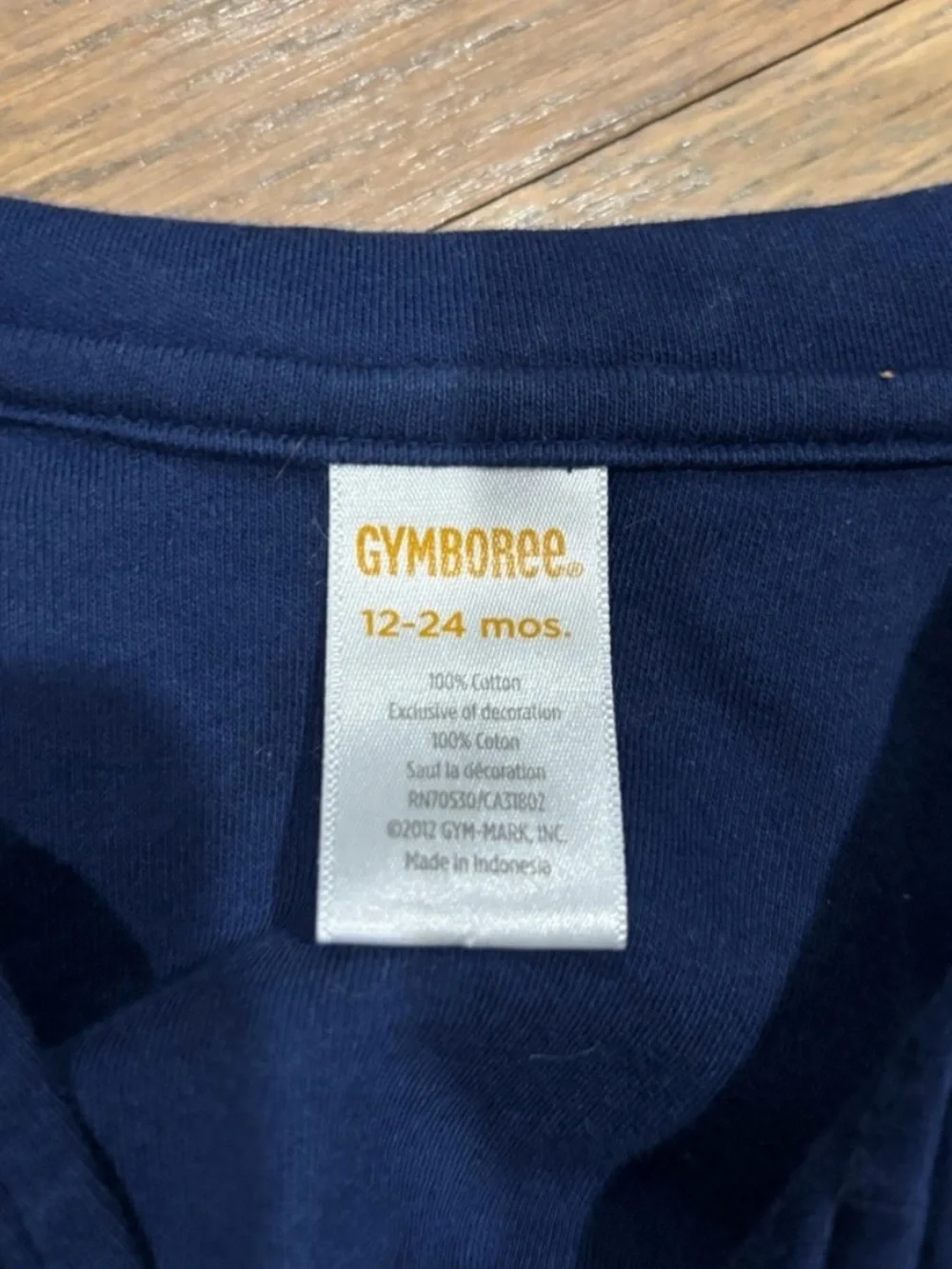Gymboree Navy Double-Breasted Pea Coat with Floral Embroidery